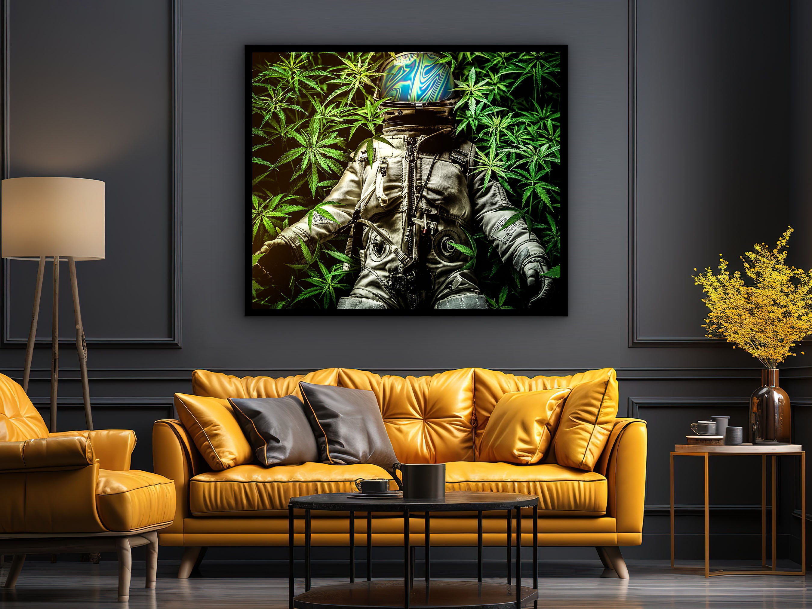 Mind of Stoner Canvas Wall Art, Home and Office Decor, Modern Printable Wall Art, Ready to Hang, Perfect Gift Idea, Printed on Black Frame