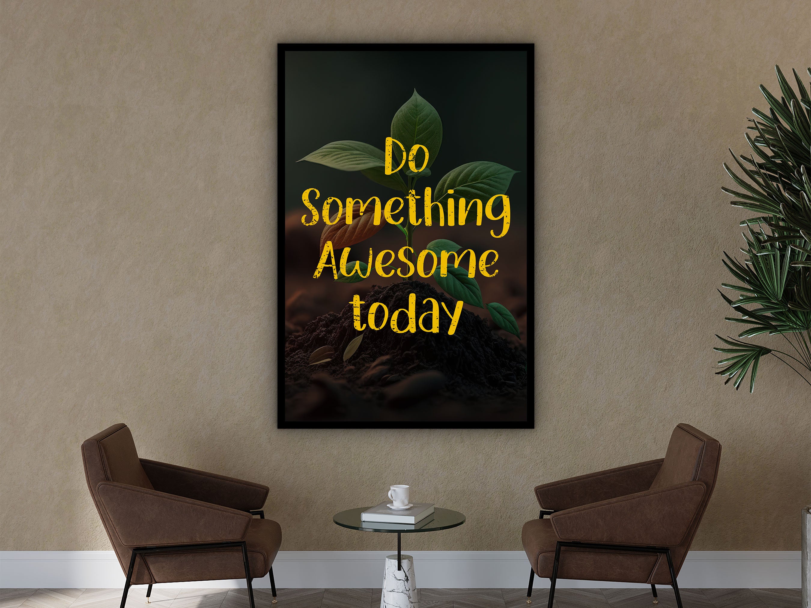 Motivational Wall Art, Do Something Awesome Today Canvas, Home & Office Decor, Ready to Hang, Perfect Gift for Her, Printed on Black Frame