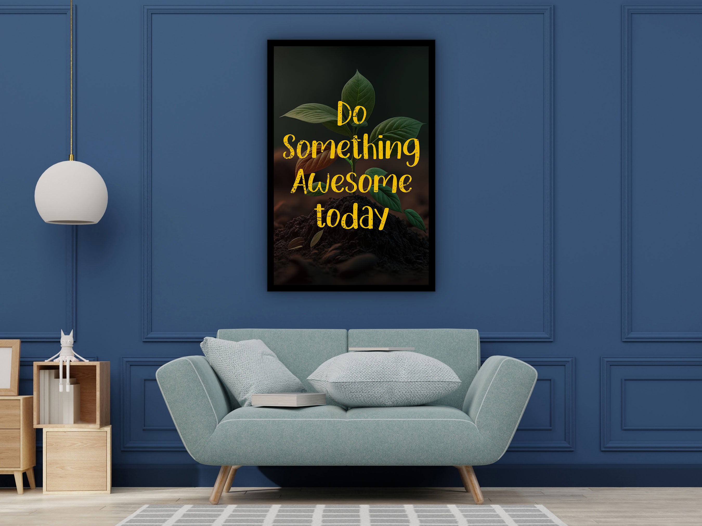 Motivational Wall Art, Do Something Awesome Today Canvas, Home & Office Decor, Ready to Hang, Perfect Gift for Her, Printed on Black Frame