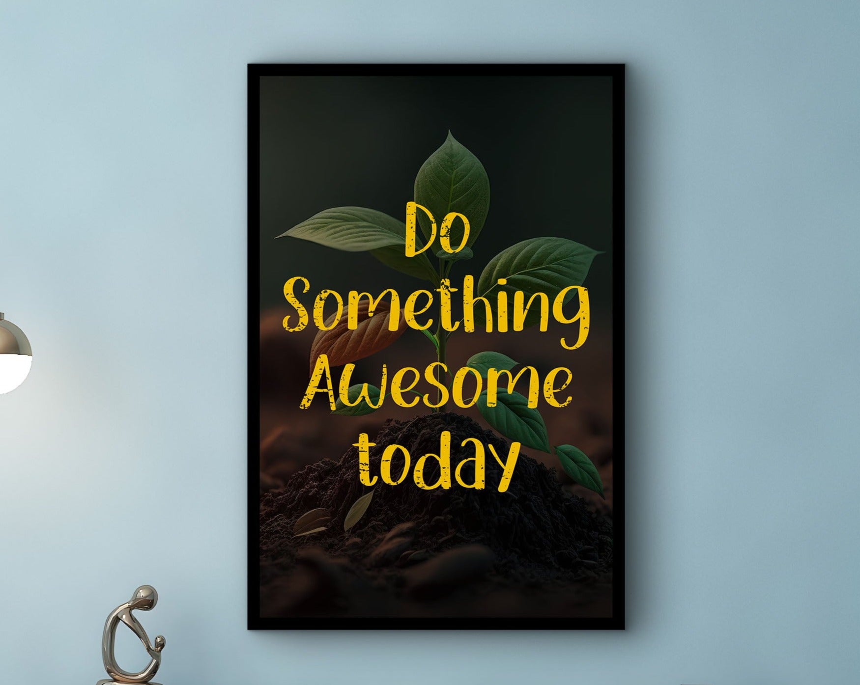 Motivational Wall Art, Do Something Awesome Today Canvas, Home & Office Decor, Ready to Hang, Perfect Gift for Her, Printed on Black Frame