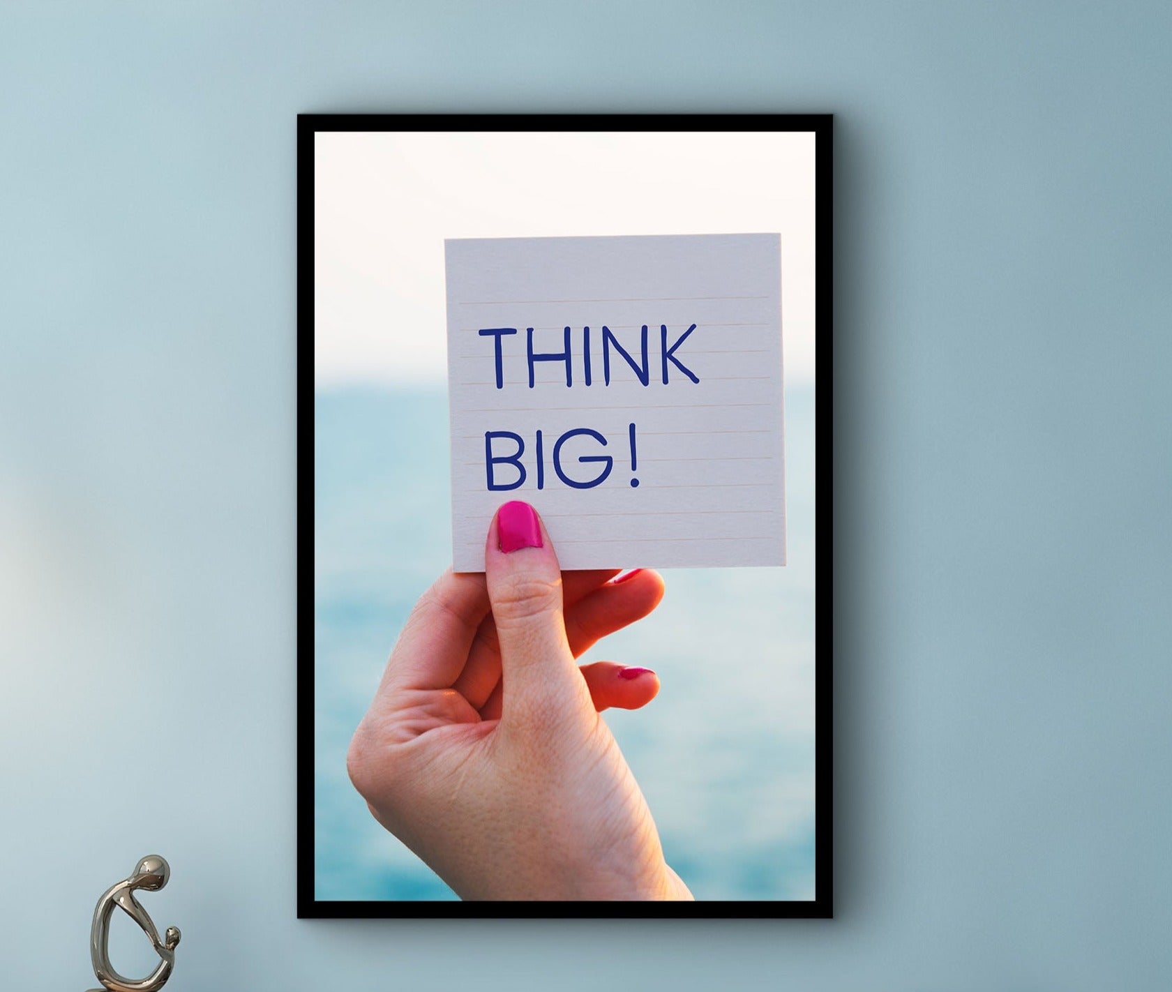 Motivation Art, Think Big Canvas Wall Art, Encouraging Wall Art, Home & Office Decor, Inspirational Art, Unique Gift, Printed on Black Frame