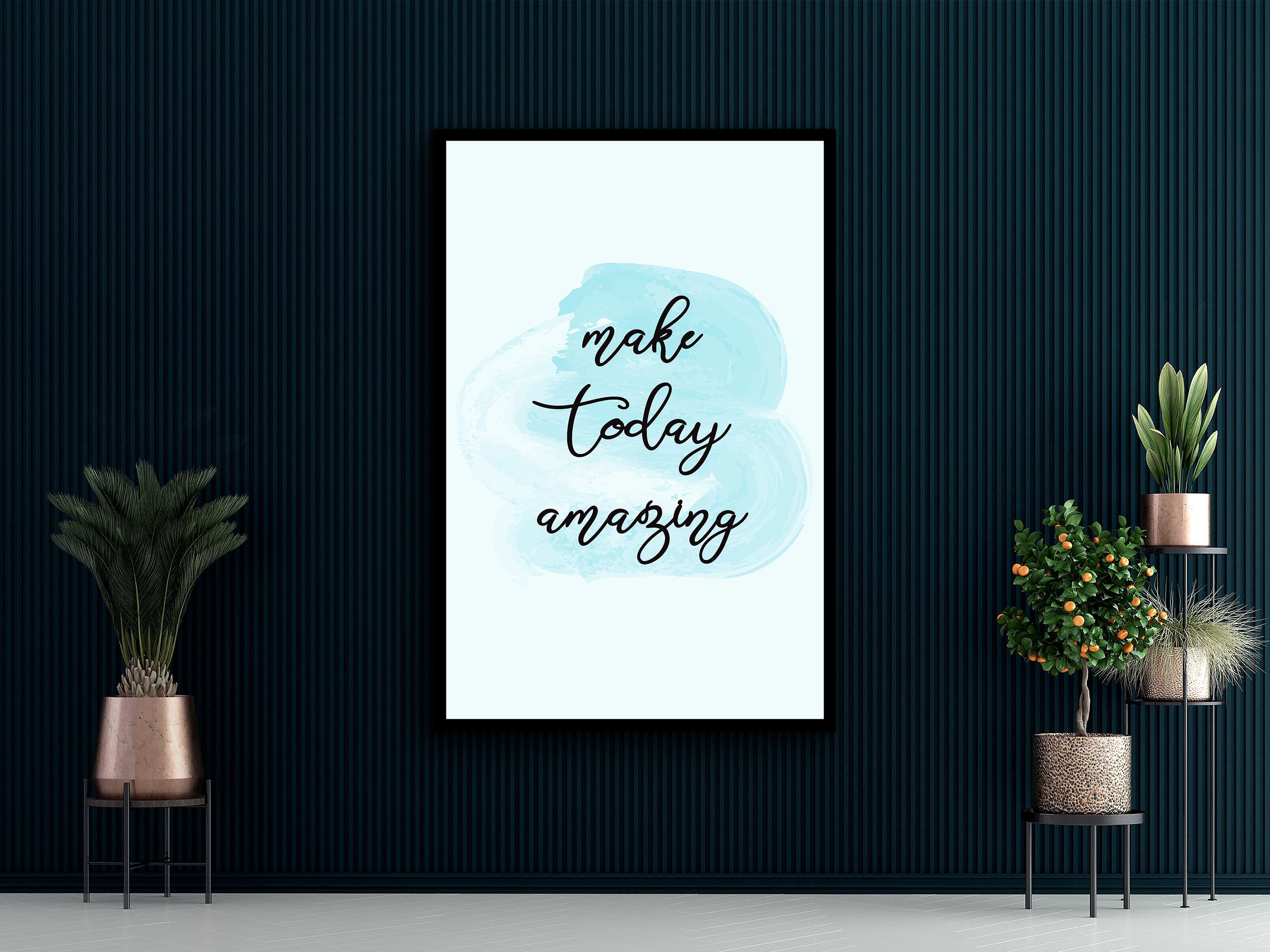 Motivational Sign Wall Art, Make Today Amazing Canvas, Modern Home Office Print, Ready to Hang, Perfect Gift for Her, Printed on Black Frame