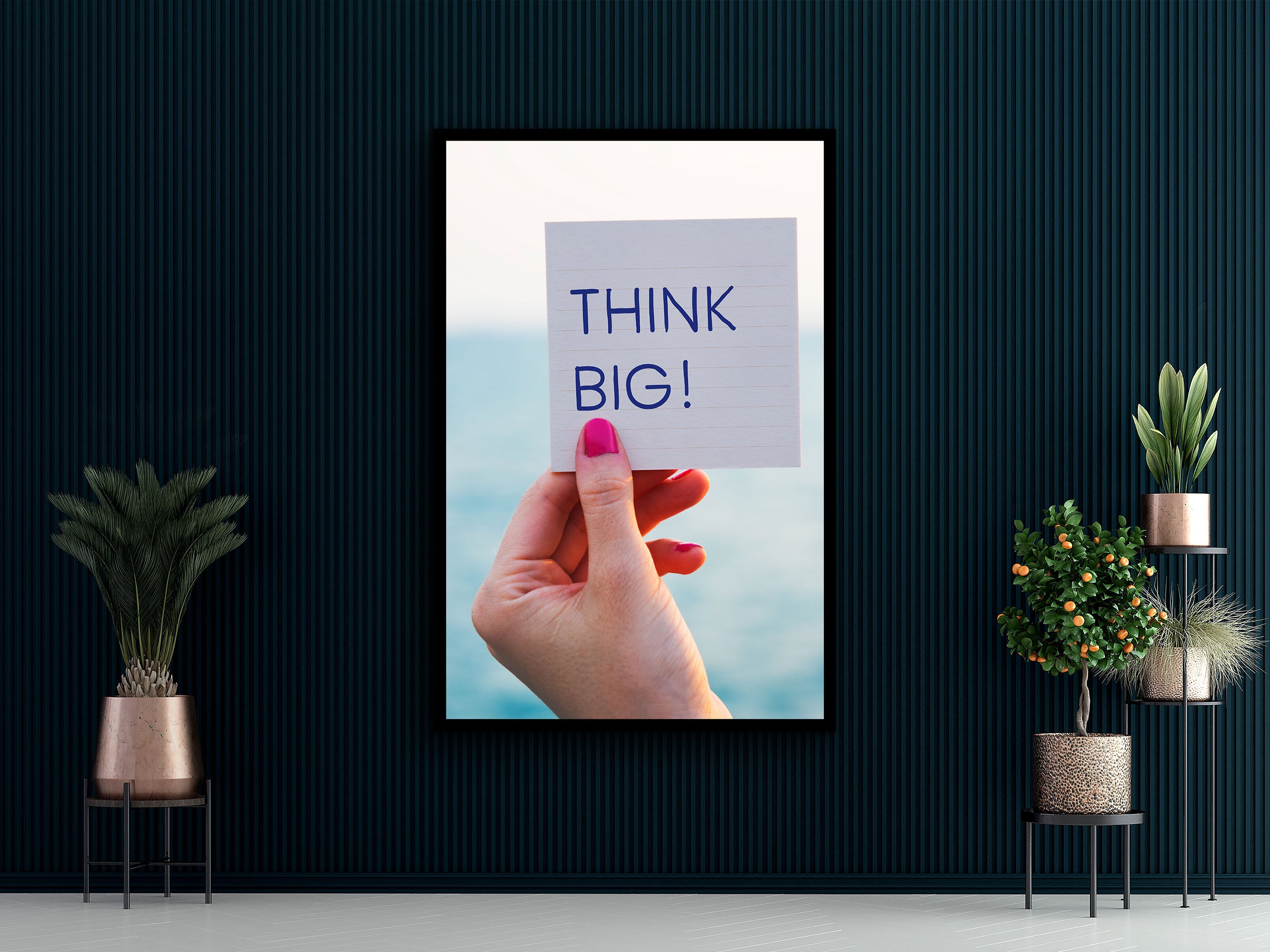 Motivation Art, Think Big Canvas Wall Art, Encouraging Wall Art, Home & Office Decor, Inspirational Art, Unique Gift, Printed on Black Frame