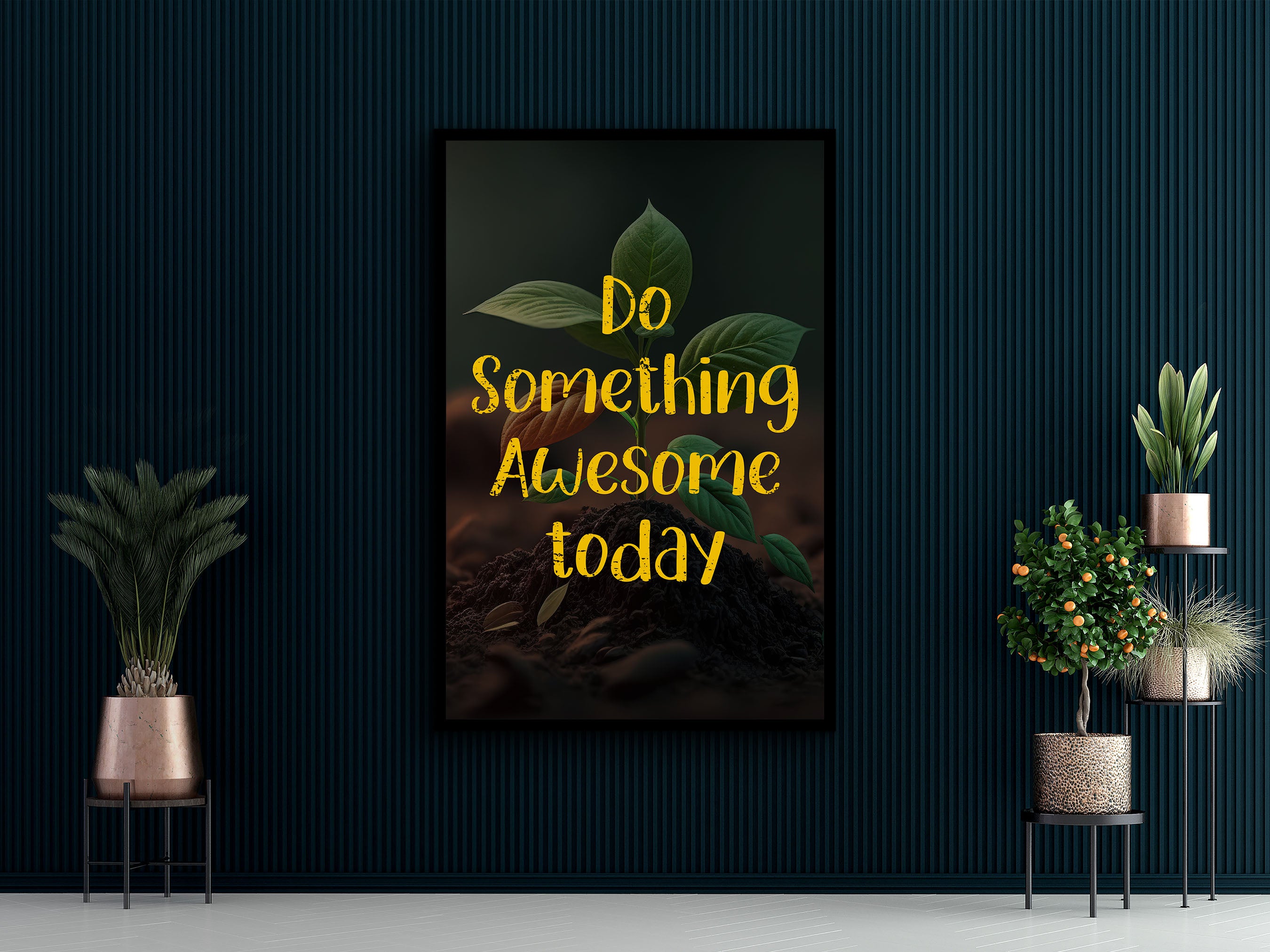 Motivational Wall Art, Do Something Awesome Today Canvas, Home & Office Decor, Ready to Hang, Perfect Gift for Her, Printed on Black Frame