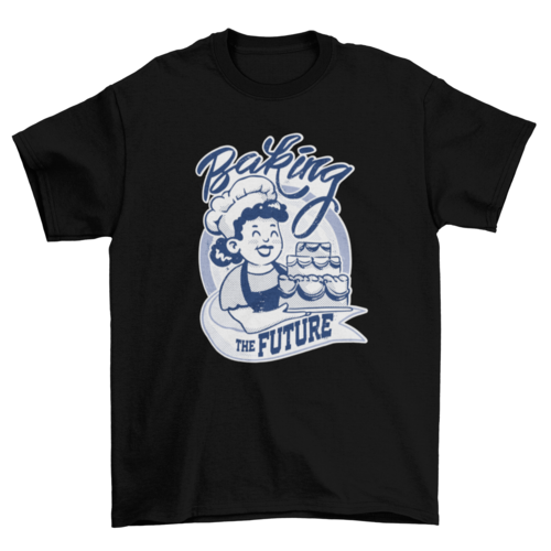 "Baking the Future" Retro Cartoon T-shirt