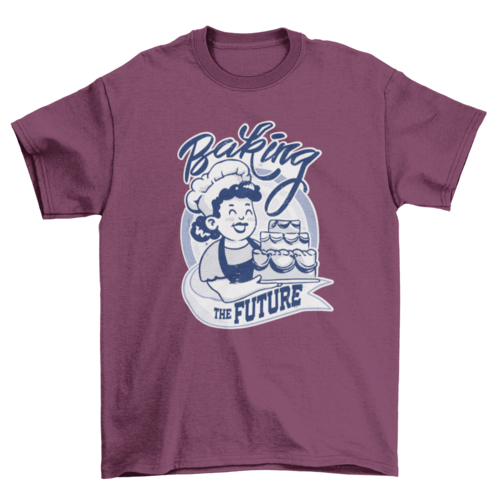 "Baking the Future" Retro Cartoon T-shirt