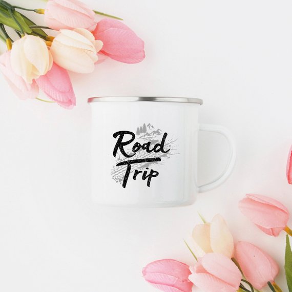 10oz Enamel Mug - Road Trip