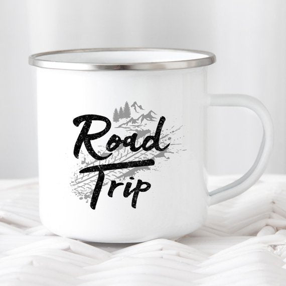 10oz Enamel Mug - Road Trip