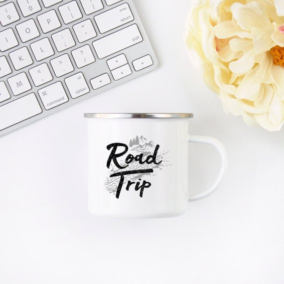 10oz Enamel Mug - Road Trip