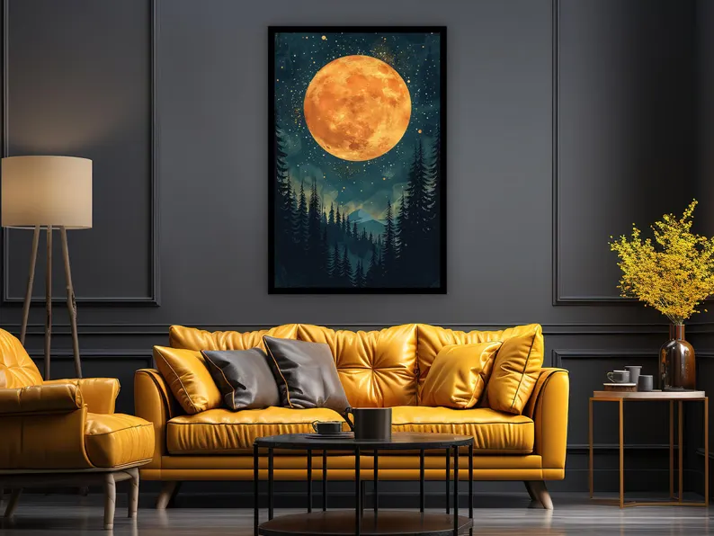 Moon wall art