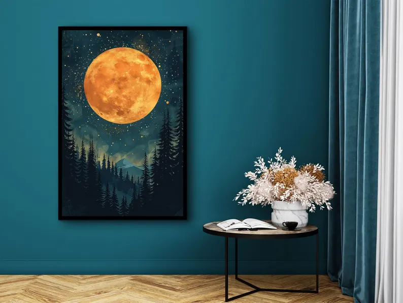 Moon wall art