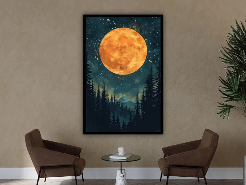 Moon wall art