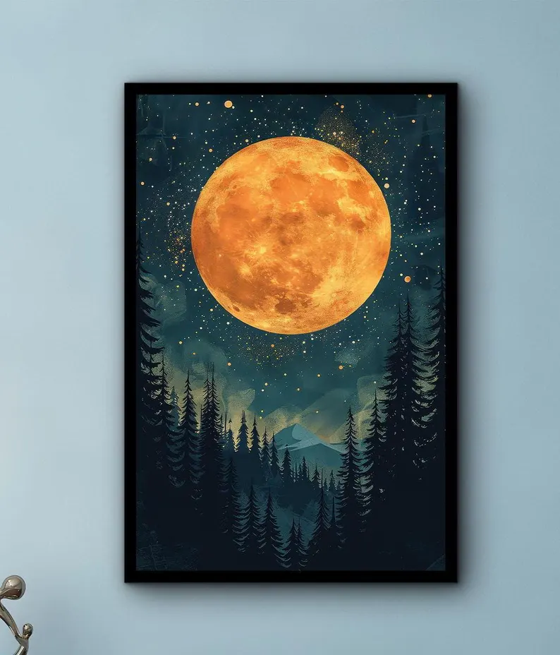 Moon wall art